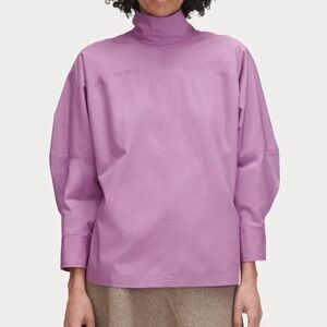 Rachel Comey Frame Funnel Neck Cotton Poplin Top Purple XS Worn Once